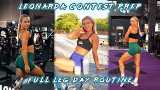 Npc Bikini Contest Prep Leos Full Leg Workout 10 Weeks Out