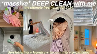 massive DEEP CLEAN + ORGANIZE with me🧼 *reset for 2024* + extreme motivation