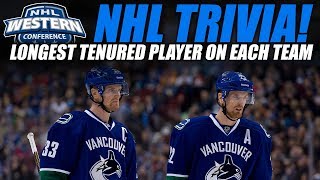 NHL Trivia! - Longest Tenured Player on Each NHL Team (West)