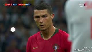 Ronaldo'nun Portekiz -Ispanya maçında attığı enfes frikik golü