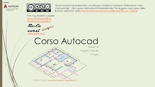 Corso Autocad - Lezione 35 - Progetto Casa 3D - 1°Parte