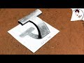 Vẽ 3D Siêu Ảo !! Vẽ Chữ T 3D NỔI TRÊN MẶT GIẤY