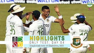 Zimbabwe vs Bangladesh Highlights || Only Test || Day 4