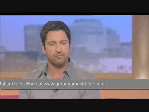 Gerard Butler interview on Kissing Jennifer aniston on GMTV The Bounty 