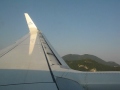 KLM (Transavia) Boeing 737-800 landing at Kerkyra Airport (Corfu)