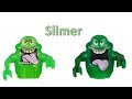 LEGO Slimer Minifigure Comparison Ghostbuster Firehouse 75827 & Dimension Fun Pack 71241