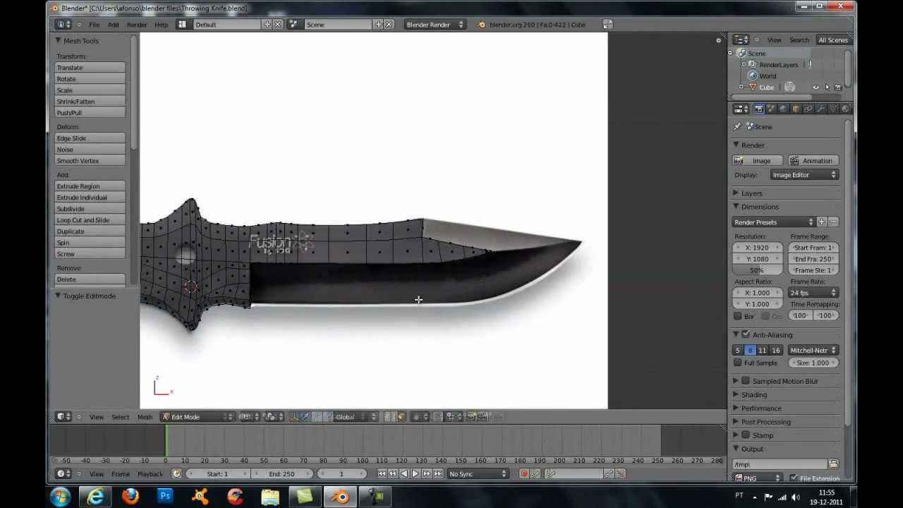 Как сделать нож на 3ds max 870