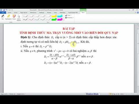 Bài tập Tính Định thức của ma trận vuông bằng phương pháp truy hồi | Phần 4