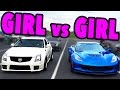 Girl on Girl BATTLE - 600+ hp Street Cars! .