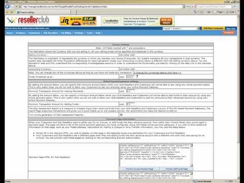 Foto web hosting control panel demo
