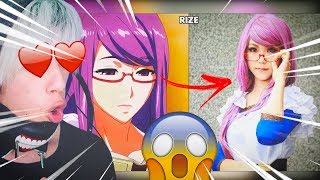 TOKYO GHOUL NA VIDA REAL - Real Life vs Anime - React Otaku ? Sky ?