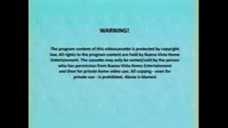 Disney VHS - Warning