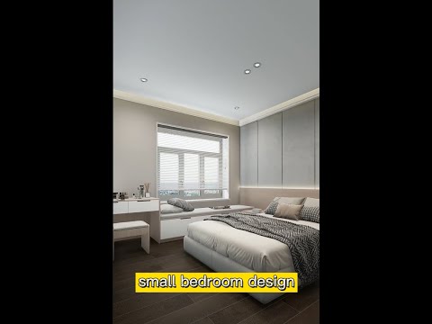 Small bedroom design with mobile desk | smal l room design | #house #shorts desain interior kamar