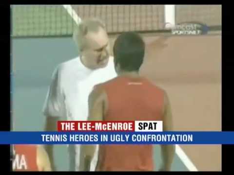 Paes， マッケンロー in on-court confrontation