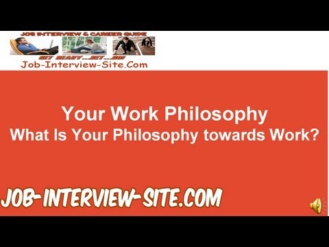 philosophy towards work
