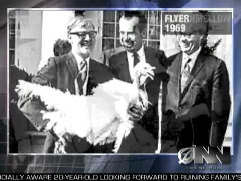 Bush Pardons Scooter Libby In Giant Turkey Suit