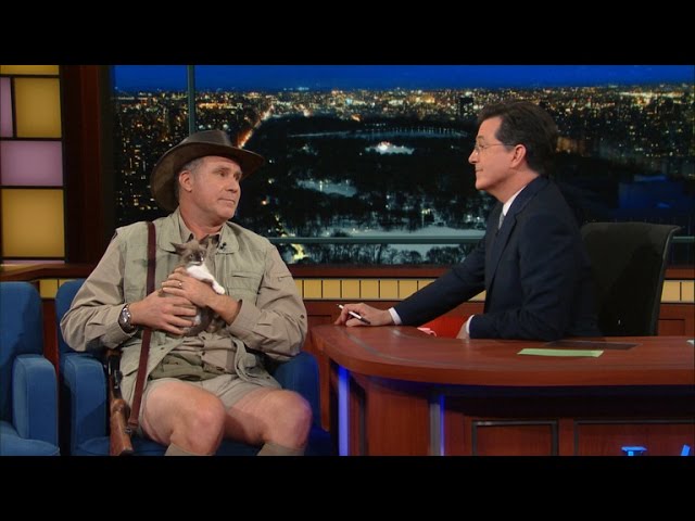 Will Ferrell As An Exotic Animal Expert On Late Show With Stephen Cobert - Video