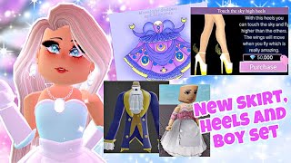 Moonlight Goddess Skirt Rework, New Boy Set, New Chicken Heels And Skirt On Royale High Rh Concepts