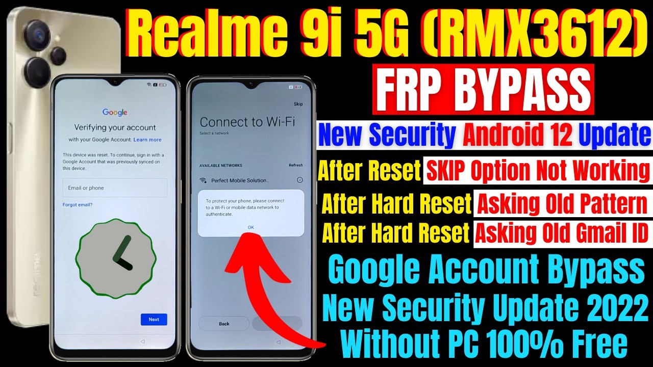 Realme 9i 5G Frp Bypass Android 12 Update || Skip Option Realme 9i 5G Frp Bypass Android 12 Update || Skip Option