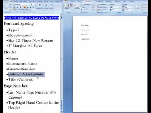 how to do mla essay