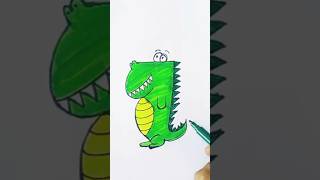 Draw Alligator From Number 7