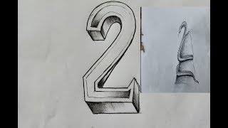 3 idea From Number -Top creative funny drawings pencil(A boy and geese and snake )