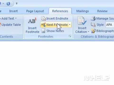 Footnotes In Word. Creating Footnotes In Word