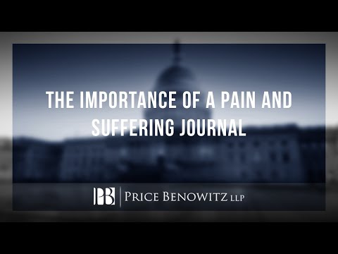 Peter Biberstein, a personal injury attorney, discusses the importance of a pain and suffering journal in making an injury claim.