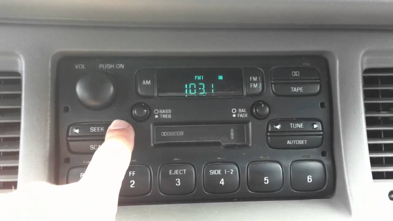 1995-1997 Lincoln Town Car radio for sale - YouTube