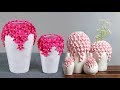 Beautiful flower Vase making at home // Paper Flower vase make