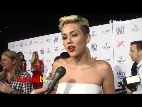 Miley Cyrus on Being Number 1 on 2013 MAXIM TOP 100 World's Most Beautiful Women List Miley Cyrus on Being Number 1 on 2013 MAXIM TOP 100 World's Most Beautiful Women List