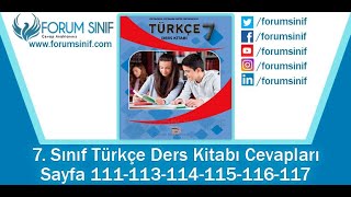 7. Sınıf Türkçe Ders Kitabı 111-113-114-115-116-117. Sayfa Cevapları Dörtel Yayı