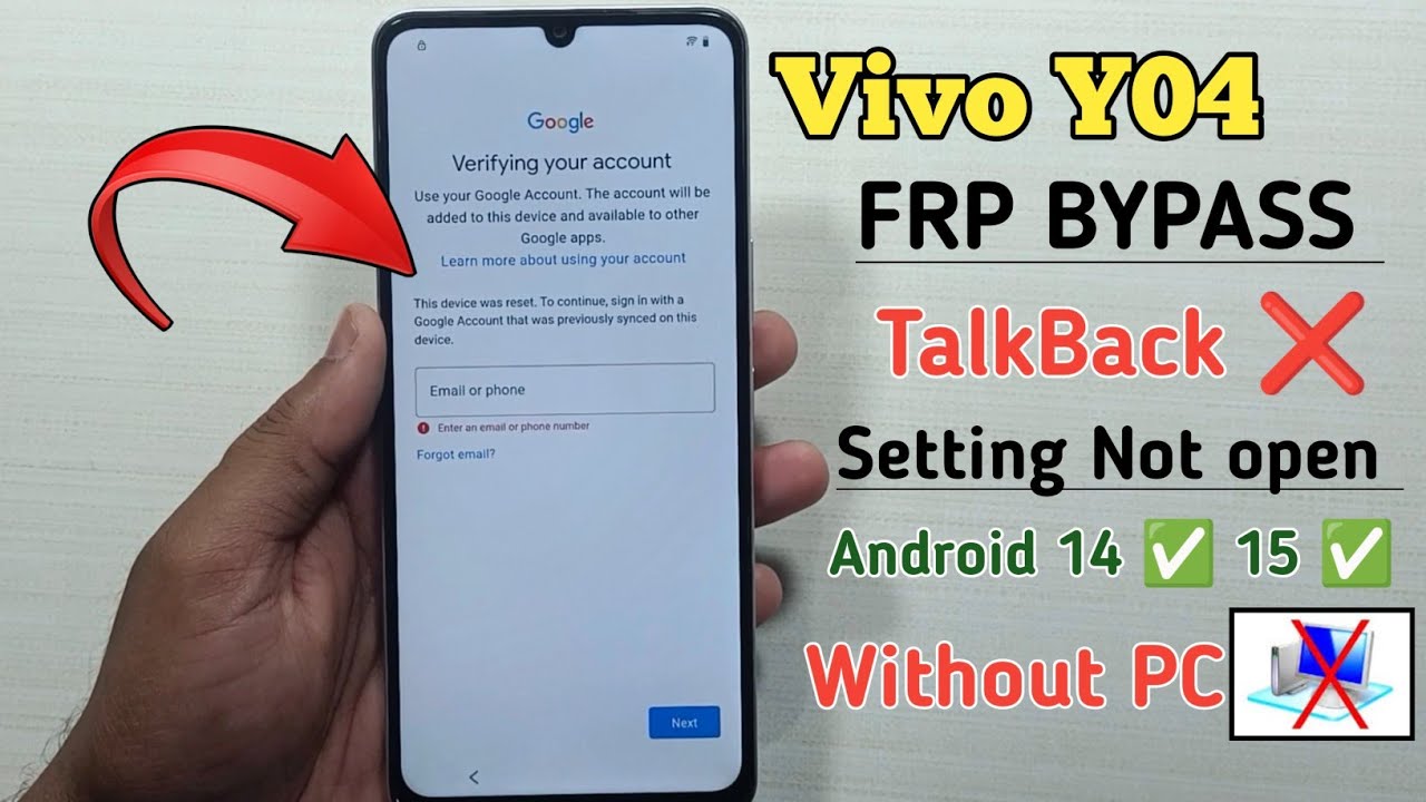 ViVo Y04 Android 14 Frp Bypass/Unlock Without PC – ViVo Y04 Android 14 Frp Bypass/Unlock Without PC –