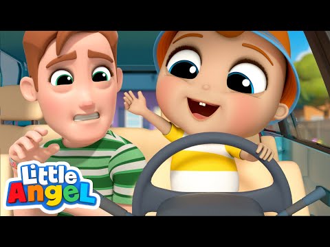 We Fix The Car Together with Daddy | Little Angel Kids Songs and Nursery Rhymes