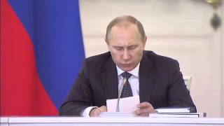 Путин на заседании Горссовета по культуре и исскуству 24.12.2014