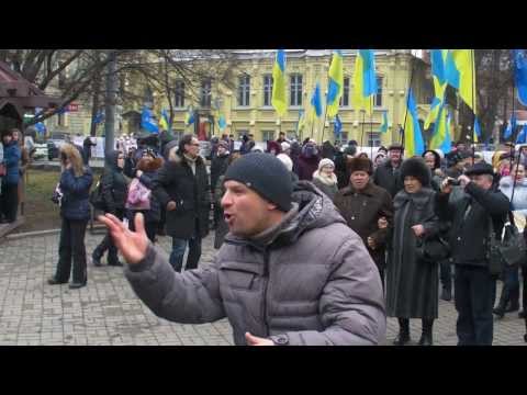 2014.01.12 Україна Харків сад Шевченко ЄвроМайдан та АнтиМайдан