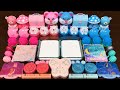 BLUE vs PINK ! Mixing Random Things into GLOSSY Slime ! Satisfying Slime Video #195