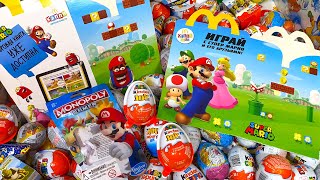Киндеры И Яйца Сюрпризы Супер Марио Огонь И Вода,Unboxing Kinder And Surprise Eggs Super Mario