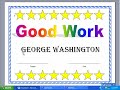 Making A Certificate With Word 2003