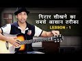 First Guitar Lesson For Absolute Beginners - Lesson- 1 in HINDI By VEER KUMAR