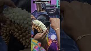 How To Properly Tie Flower Veni For Muhurtham Hairstyle