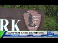 Free camping at Big South Fork park