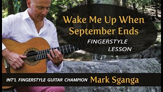 Wake Me Up When September Ends (Green Day) / Fingerstyle Lesson / Mark Sganga