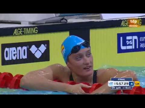 Final 1500m Libres Femenino (Mireia Belmonte (Oro)) (23-08-2014)