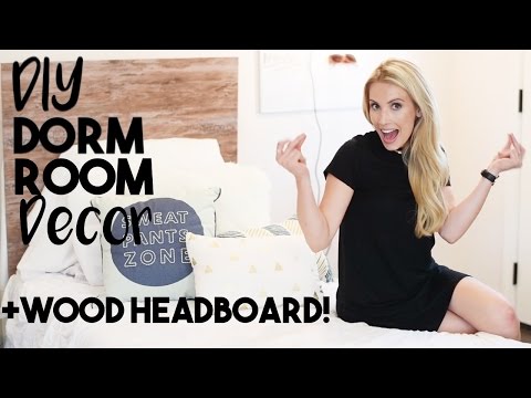 Dorm Room Decorating | Dorm DIY Wood Headboard | Small Apartment Decorating Tips!