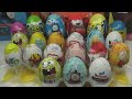 21 surprise eggs kinder surprise cars 2 spongebob thomas
