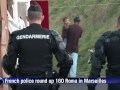 French police round up Roma at illegal camp