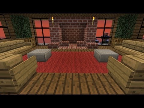 Craft Ideas List on Hard Core Minecraft  How To Build Furniture And A Fireplace  Part 6