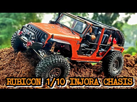 INJORA CHASIS ON 1/10 JEEP RUBICON (PROJECT CRAWL-01) TUTORIAL & TRAIL