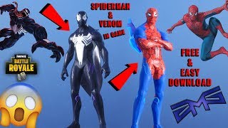 SPIDERMAN & VENOM & MORE HERO SKINS IN FORTNITE! - Download CUSTOMIZED SKINS {ZMS Texture Pack}